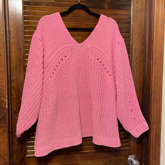 H&M Pink Oversized Chunky Knit Sweater - Picture 7 of 7